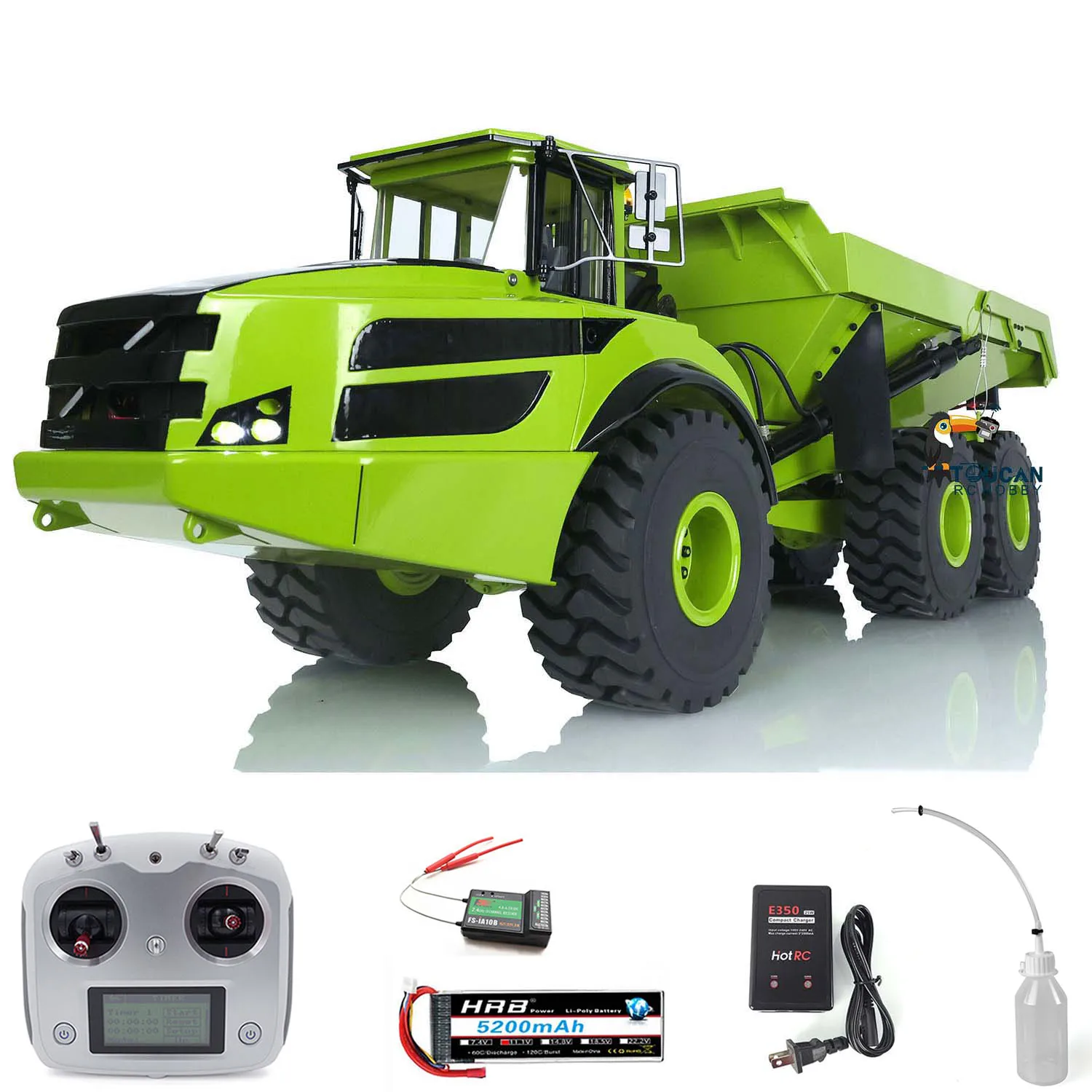 XDRC A40G RC Hydraulic Articulated Truck RTR 1/14 RC Metal 8*8 DumpTruck Construction Car Dumper Model With Sound Light THZH1370