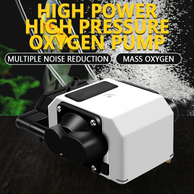 

Aquarium Fish Tank Oxygen Pump Adjustable Flow Deep Water Aquarium Ultra Quiet Air Compressor Powerful 25W Oxygen Pump