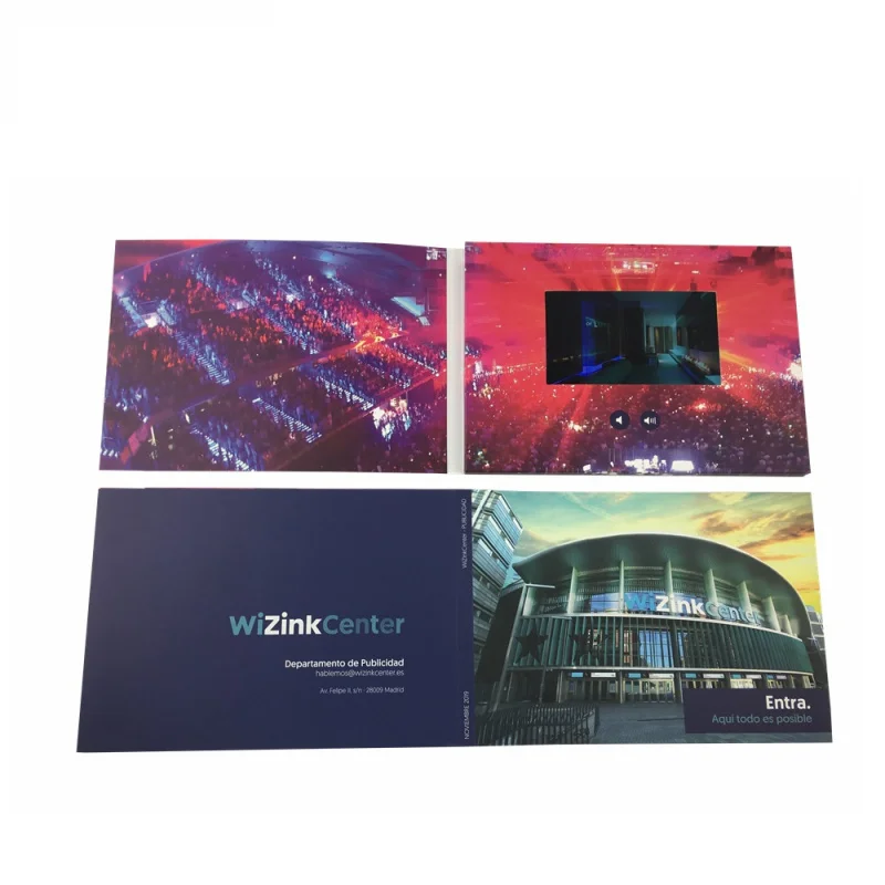 Customized. Factory Direct Supply Video Greeting Card 5inch Customizable IPS Screen Magnetic Switch Video Brochure