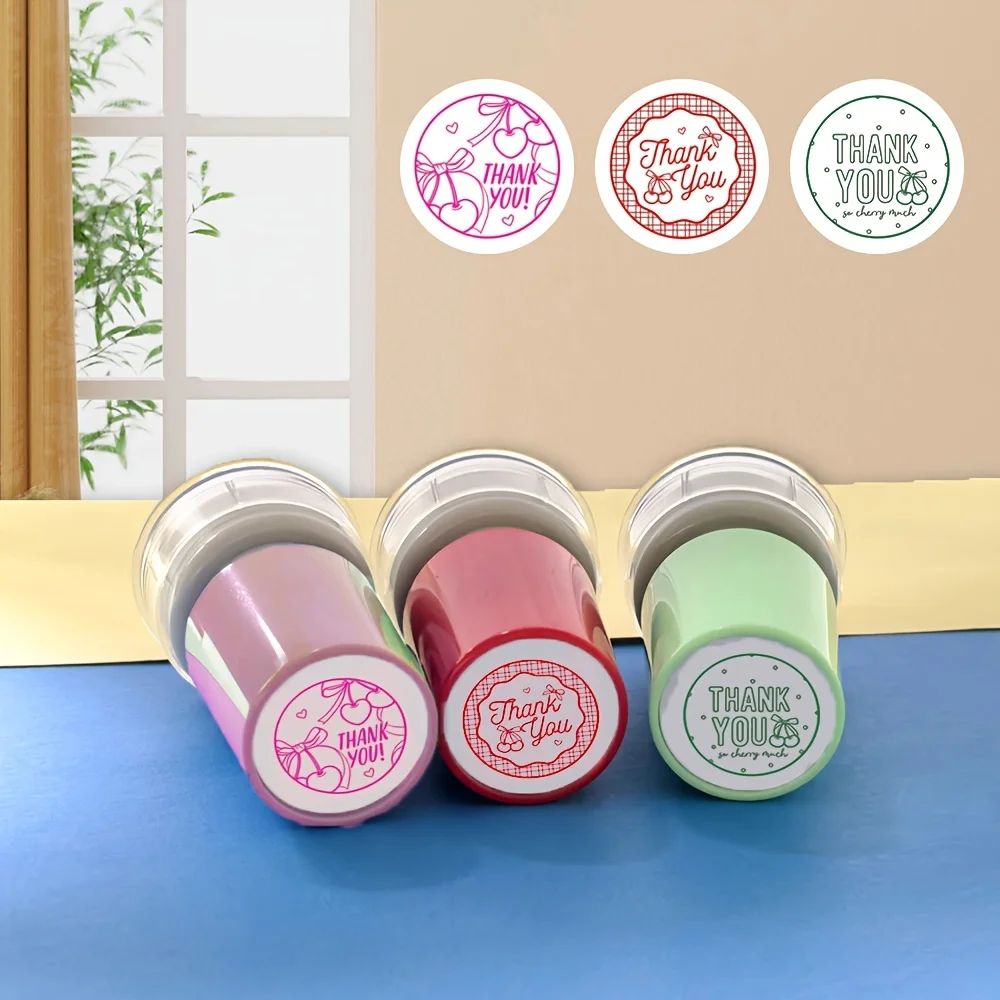 Thank you, thank you, comment, stamp, Valentine's Day gift, cherry pattern, fresh style, cherry element, daily decoration