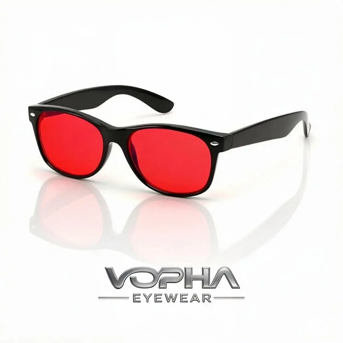 VOPHA Schlaf-Blaulichtbrille für Damen und Herren, 99,9 % Computer-Gaming-Brille mit roten Gläsern, reduziert die Belastung der Augen, S71