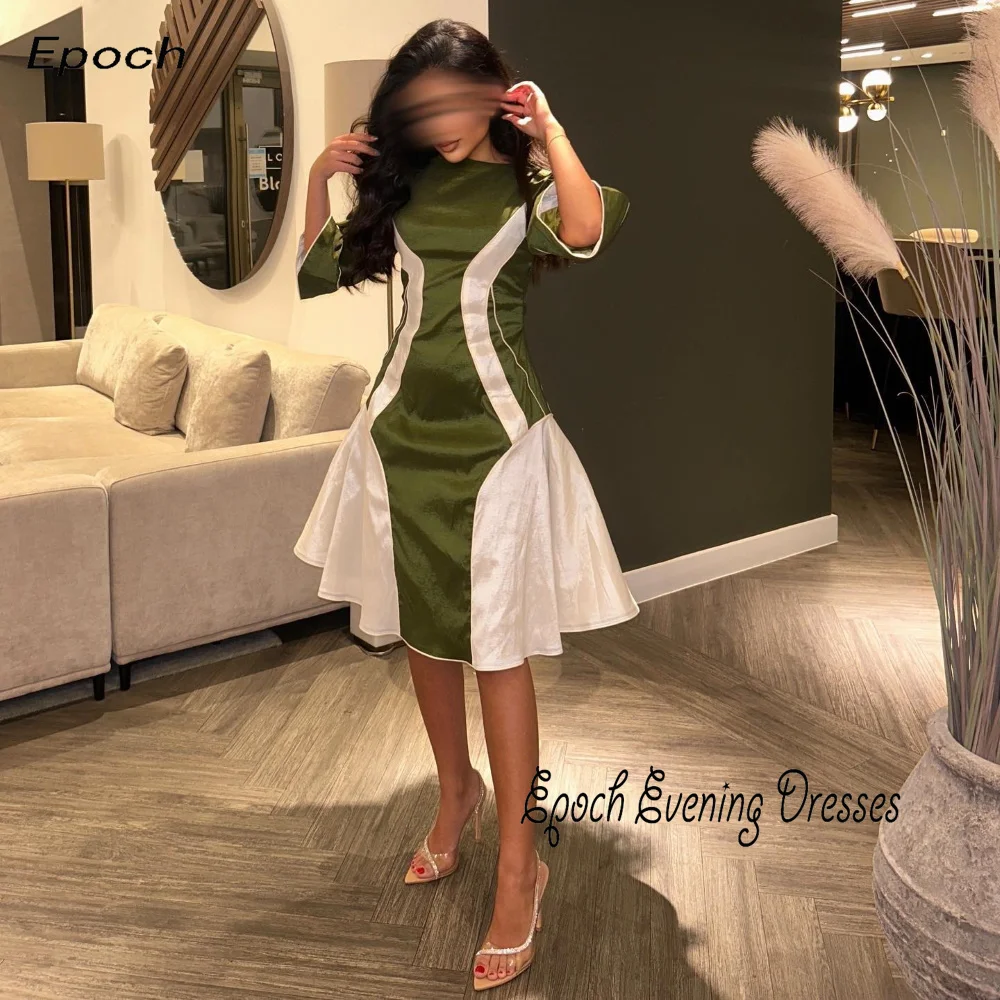 Epoch Mini Evening Dress A-Line  فساتين مناسبة رسمية Elegant High Neck Full Sleeve Cocktail Party Prom Gown For Sexy Women