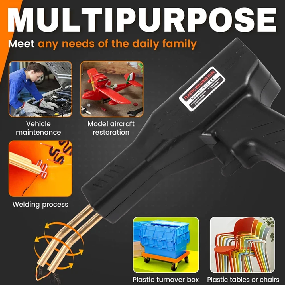 

JCD Hot Stapler Bumper Repair Kit Welding Gun Plastic Welding Machine Soldering Iron for Car Bumper Repair and Plastic Fixing