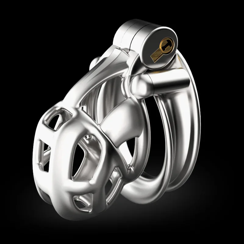 Sixth generation Cobra Stainless Steel Male Chastity Lock Tire Ring CB Chastity Cage SM Sexual Training Male Female Adult view 4
