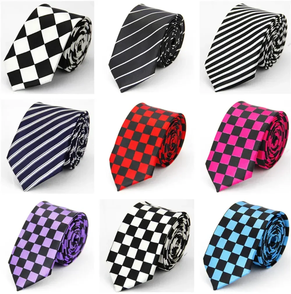 Narrow Neck Tie for Men Women  5cm 2\