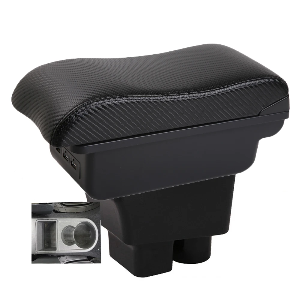 Armrest Box Central Console Storage Box with Elbow Support for Skoda Rapid