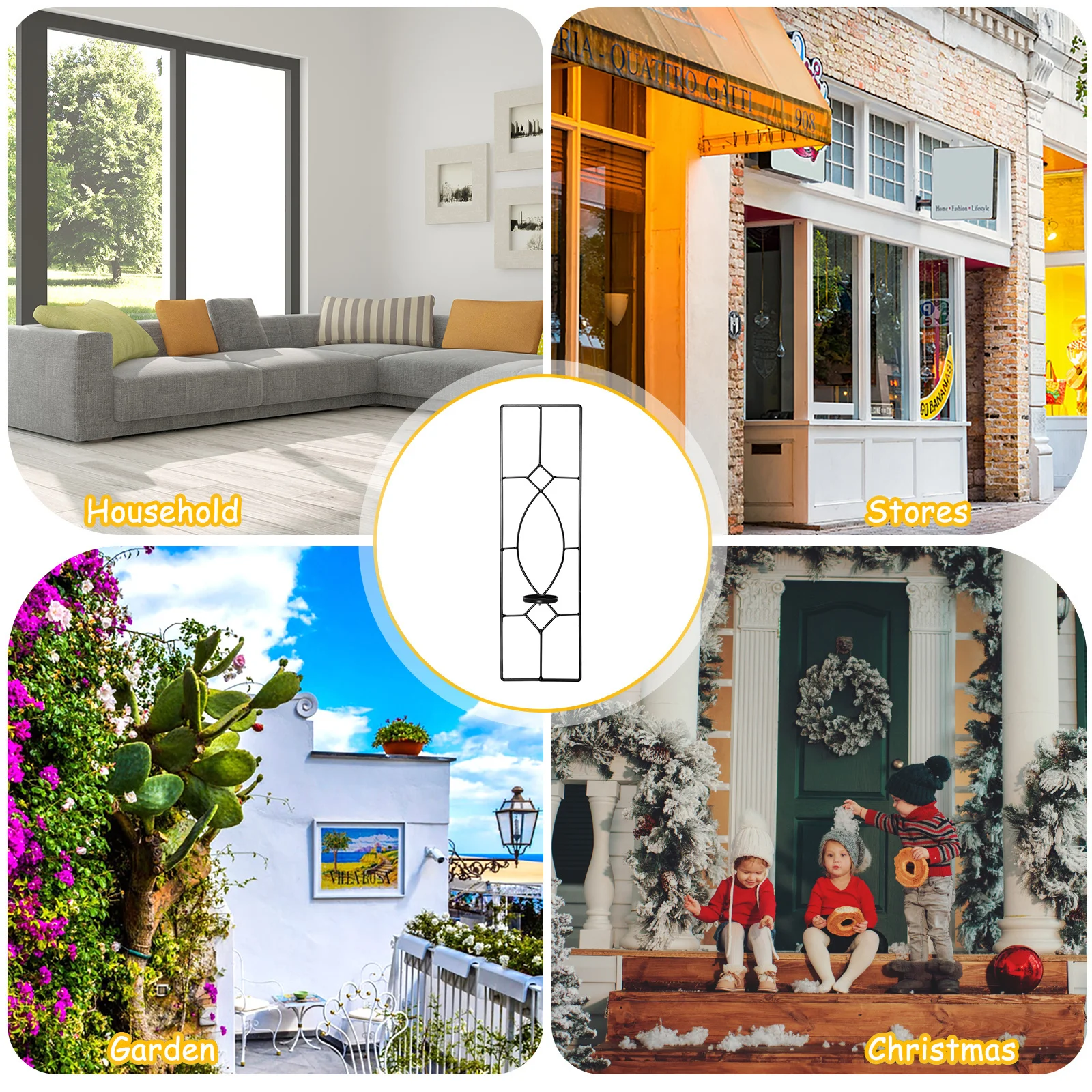 

1Pcs Wall-Mounted Holder Decorative Iron Art Sturdy Wall Hanging Candlestick Elegant Romantic Home Accent