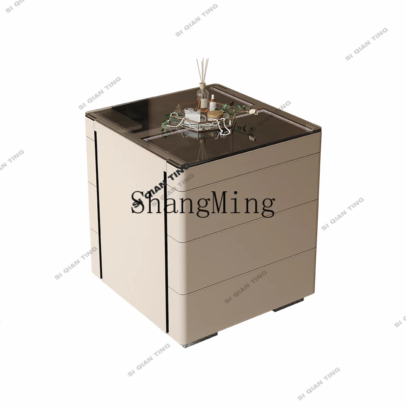 

CL light luxury cloakroom floor-to-ceiling island cabinet bedroom jewelry display saddle leather high-end jewelry display