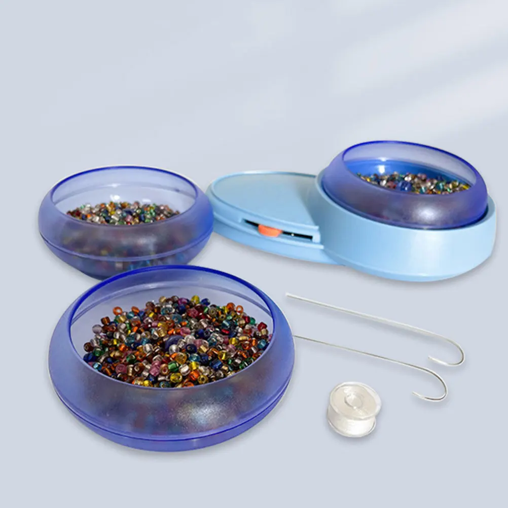 1 conjunto automático grânulo girador durável ferramenta de miçangas de plástico para amarrar contas de prata líquida jóias fazendo projetos de artesanato contas