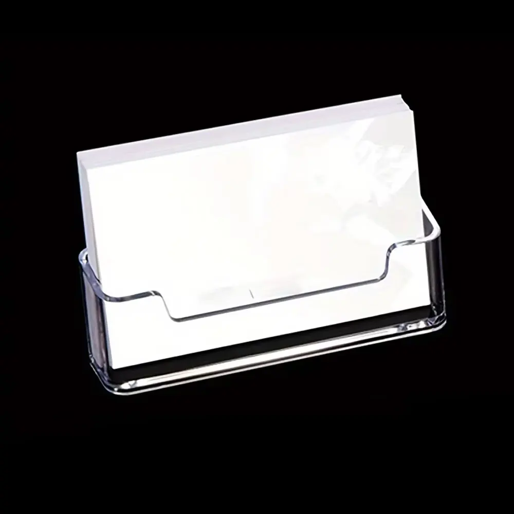 Transparent plastic business card holder, acrylic business card display stand, 30-40 business cards