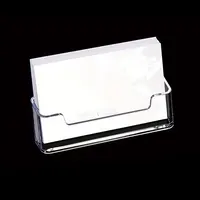 Transparent Plastic Business Card Holder, Acrylic Business Card Display Stand, 30-40 Business Cards