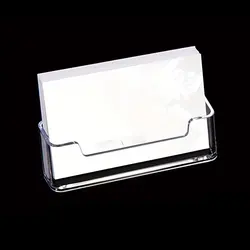 Transparent plastic business card holder, acrylic business card display stand, 30-40 business cards