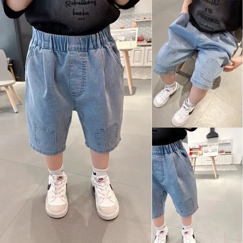 Children's Shorts Summer Thin Boys' Jeans Overwear Loose Pants Korean Edition Girl Baby Shorts