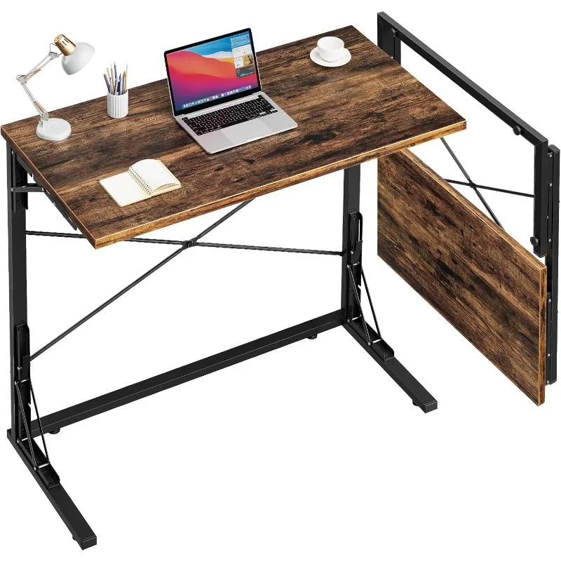 

Vantic Folding Computer Table, Suitable for Small Space, Foldable Study Table, Small Home Office Desk, Simple Writing Desk