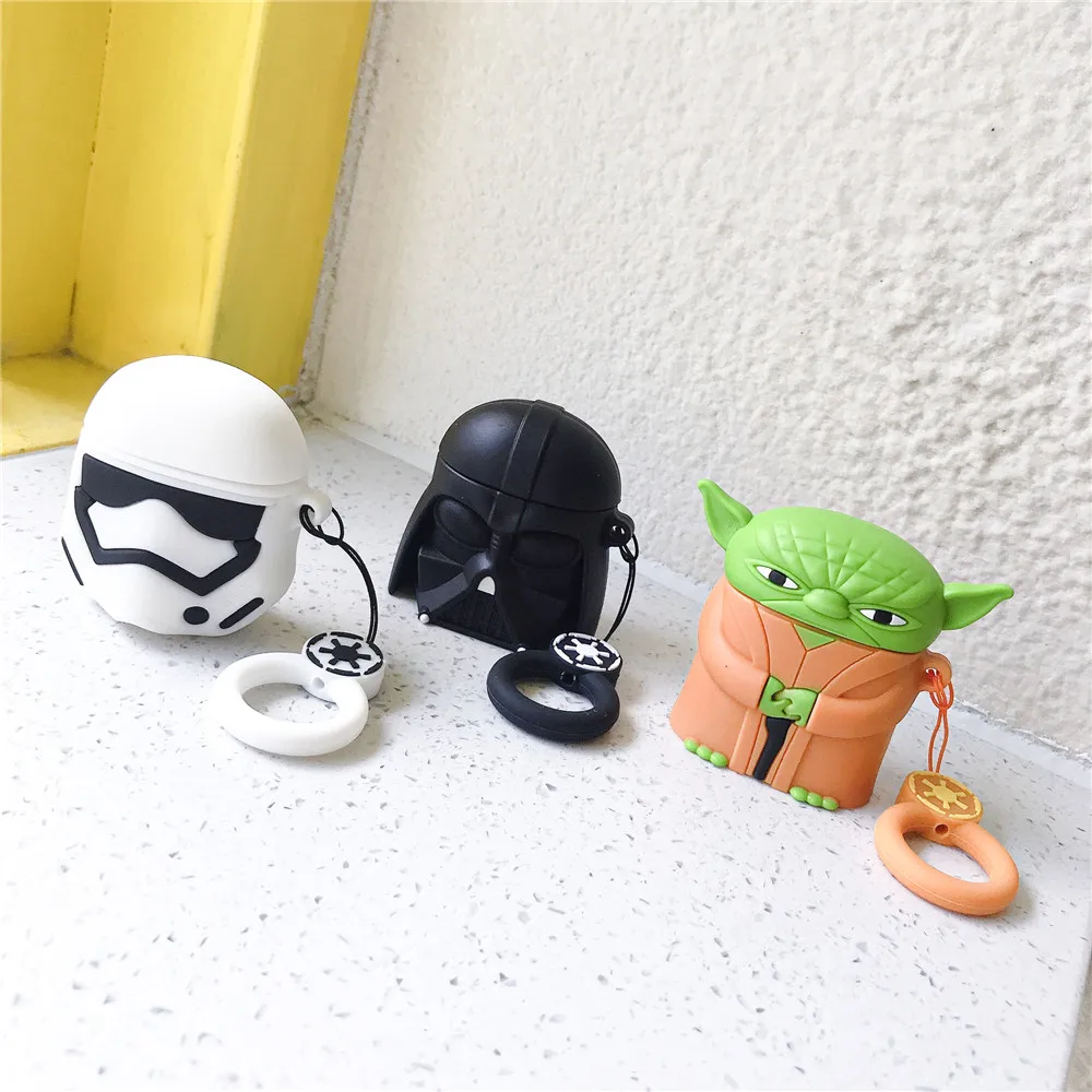 For Airpods 1 2 3 4 Pro Pro 2 Case Cute Cartoon Darth Vader Silicone Earphone Case Accessories Cover