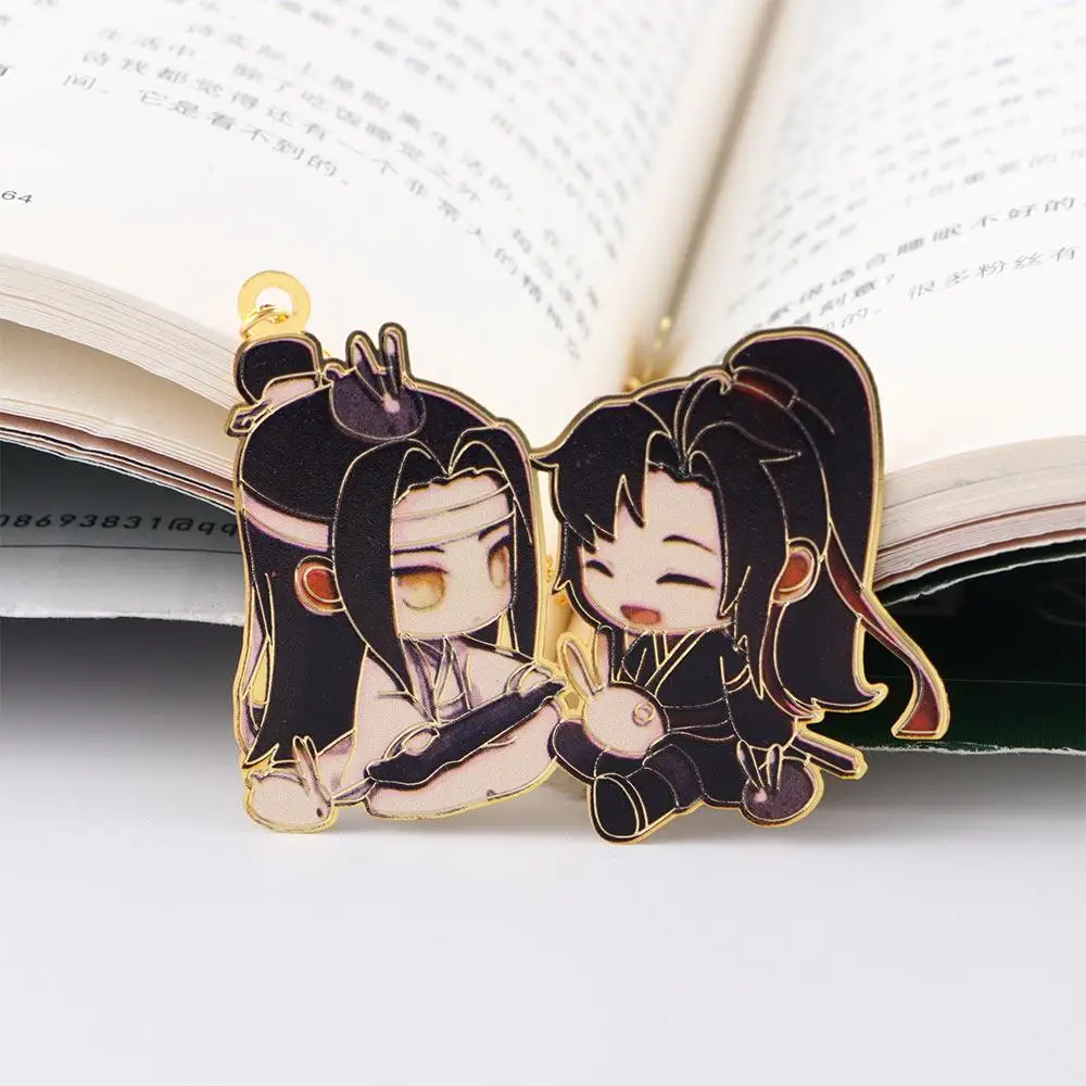 

Style Lan Wangji Pendant Wei Wuxian Grandmaster of Demonic Pagination Mark Metal Book Markers Bookmark Mo Dao Zu Shi Stationery