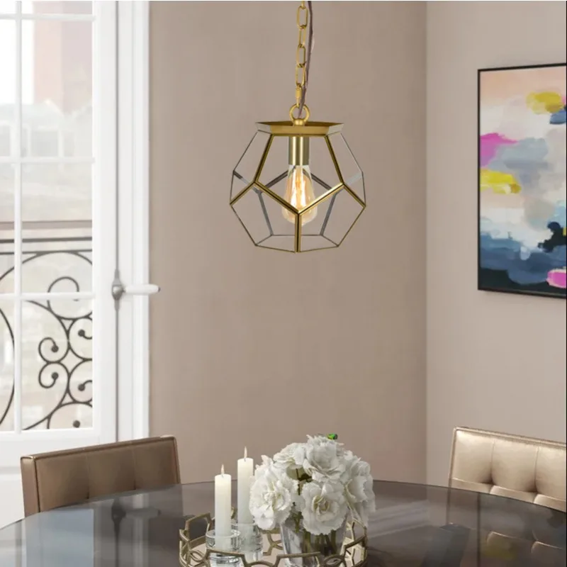 American style small chandelier bedroom bedside bar balcony chandelier hallway light