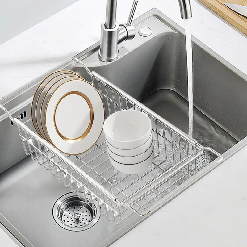 Wire Baskets For Organizing Drain Rack Wire Basket Telescopic Sink Storage Rack Under Shelf Basket Kitchen Drain Rack For Holds
