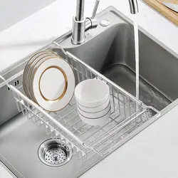 Wire Baskets For Organizing Drain Rack Wire Basket Telescopic Sink Storage Rack Under Shelf Basket Kitchen Drain Rack For Holds