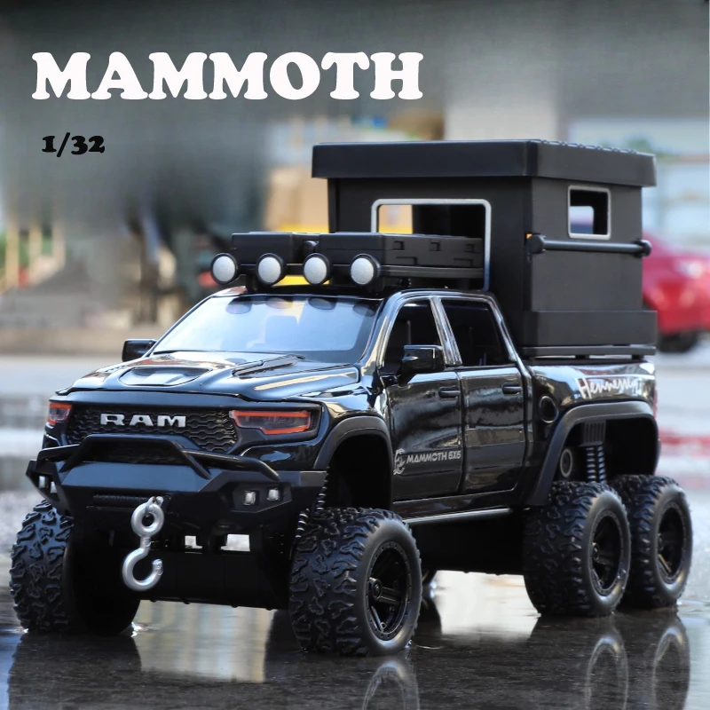 

Моделирование 1:32 Diecast RAM 1500 TRX MAMMOTH RV Модель кемпингового автомобиля со звуковым светом Игрушечный автомобиль Дети Мальчик Подарок Миниатюрный Voiture