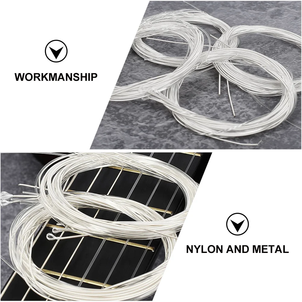 

2pcs Guitar Strings Replacement Steel Core For Acoustic Folk Classical Guitar Durable Metal String Easy Install Comfortable Play