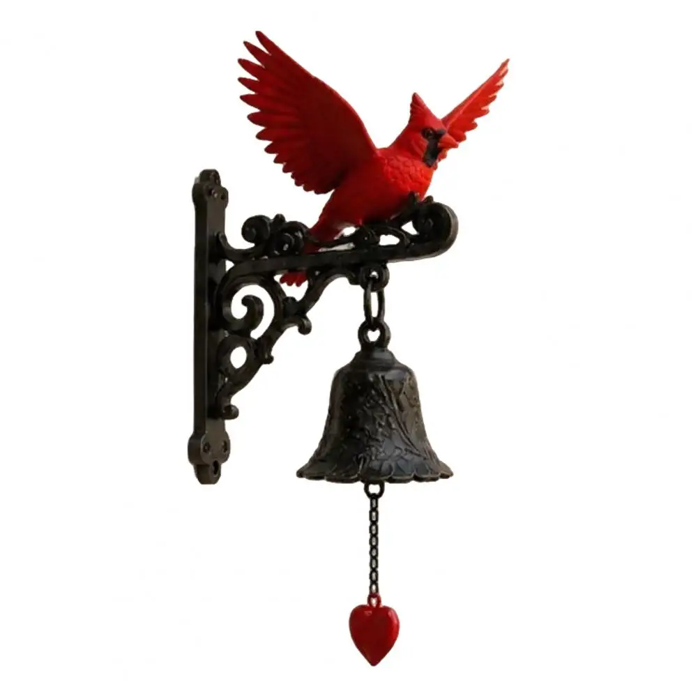 Thoughtful Gift for Ages Resin Door Bell Ornament Bird Garden Bell Vintage Style Wall Mounted Outdoor Dinner Chime Porch Patio