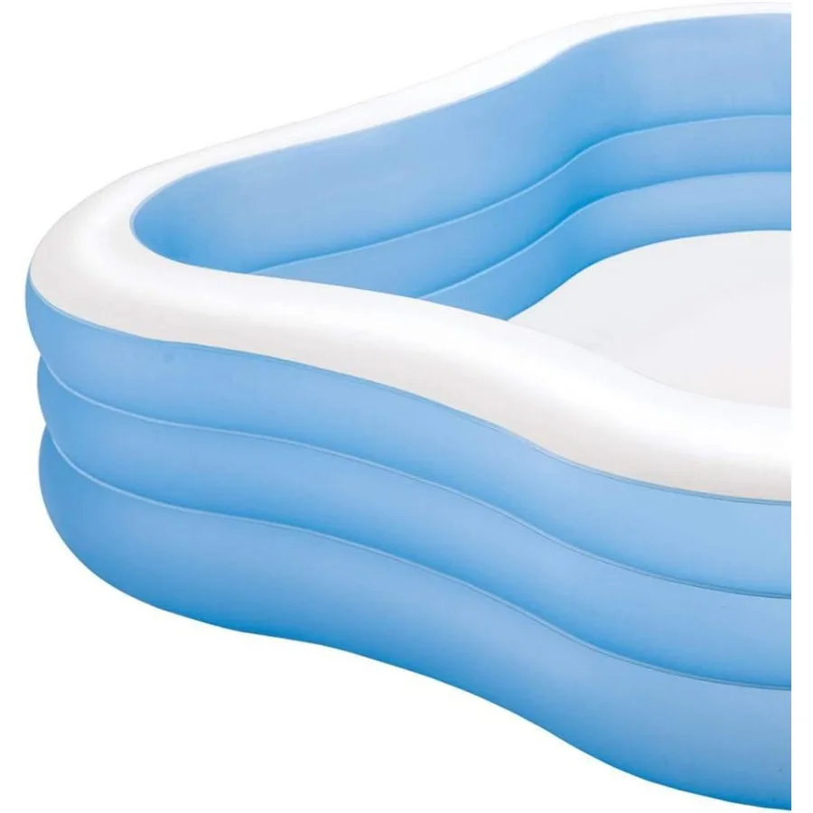 7.5ft x 7.5ft x 22in نفخ فوق الأرض مركز السباحة مجموعة 2 حزمة مثالية للعب المياه في الفناء الخلفي سهلة الإعداد دائم PVC M