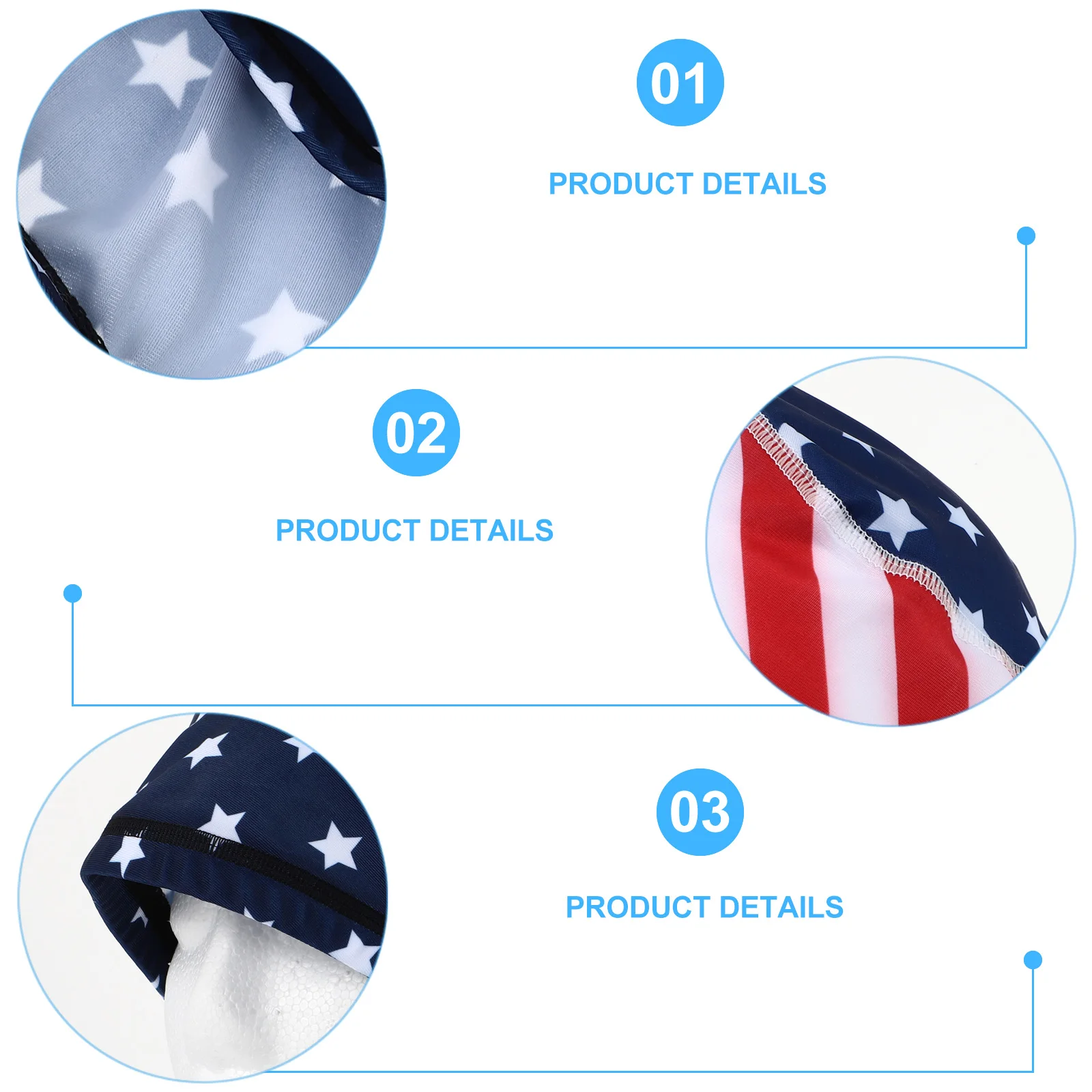 

3Pcs Sunproof Cycling Caps Star Printed Outdoor Riding Hats for Camping Mountain Climbing Beach Versatile Headwear