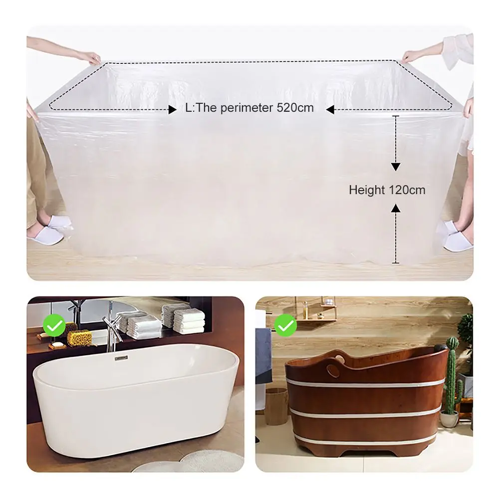 Necessità di viaggio per la SPA per la casa copertura per vasca da bagno borsa per vasca da bagno usa e getta fodera per pellicola per vasca da bagno addensare pellicola per vasca da bagno