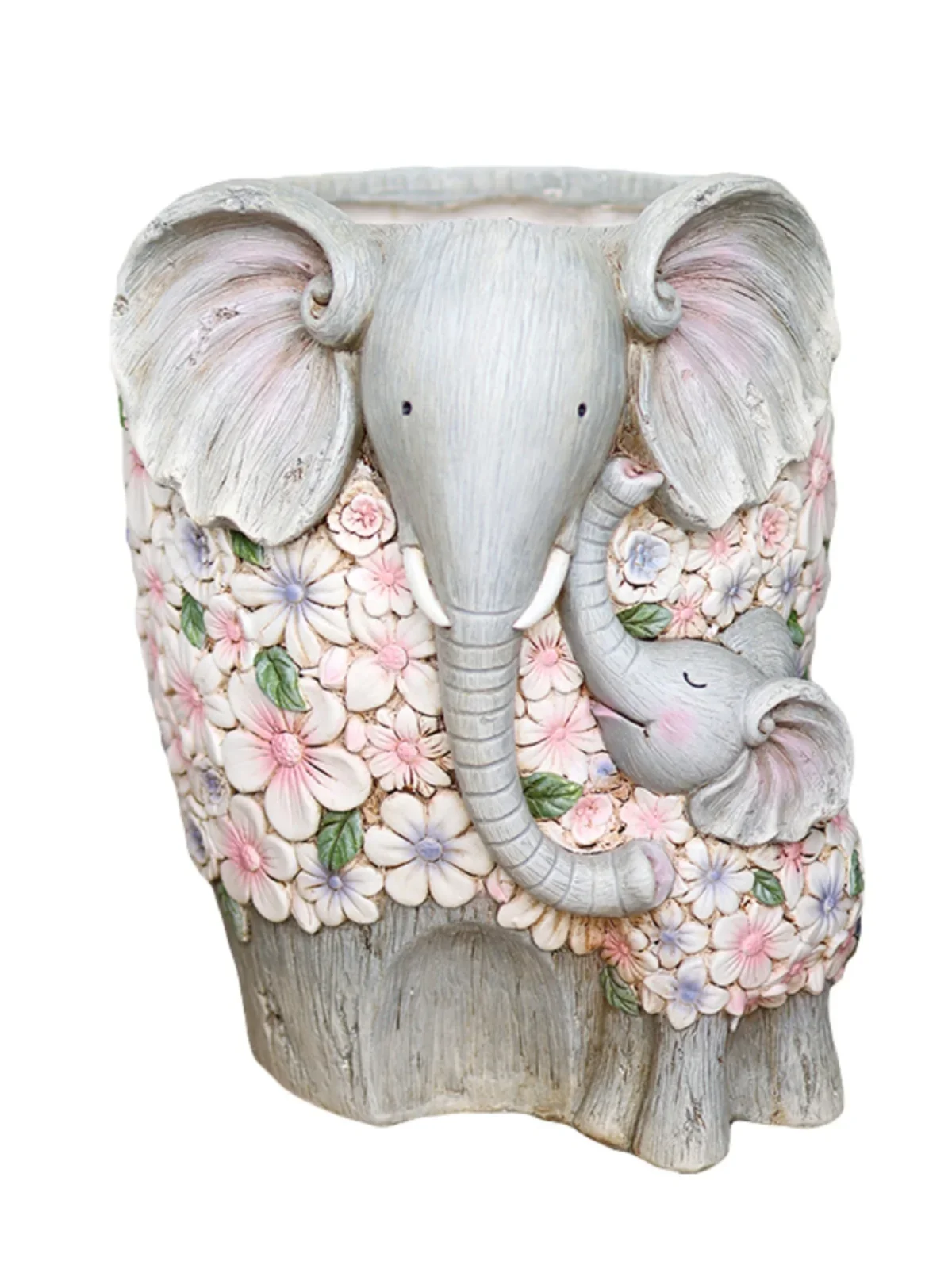 

Retro elephant flower pot sculpture ornament floor decoration outdoor garden courtyard balcony villa entrance arrangement