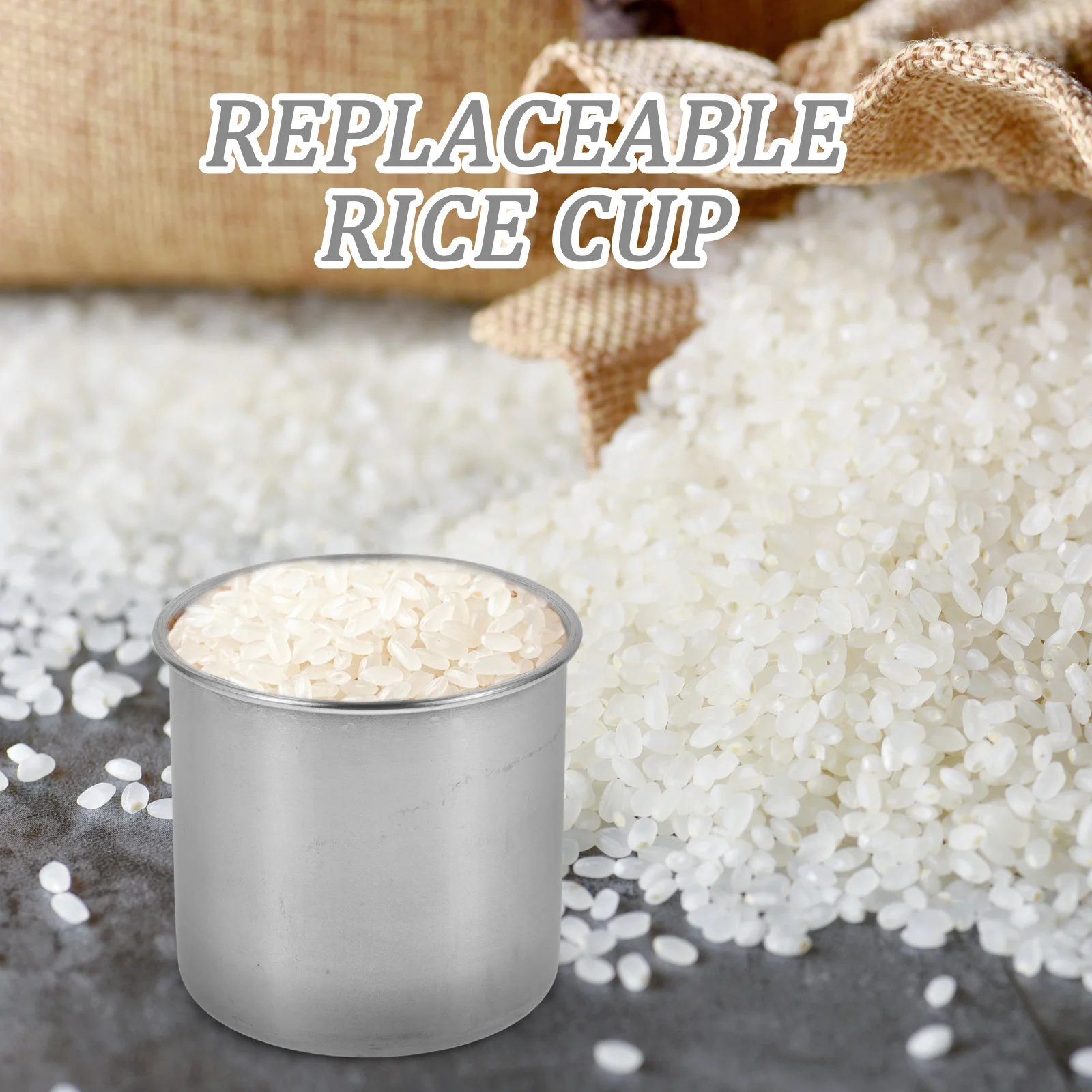 

Convenient Measuring Cup Stainless Steel Baking Cooking Precise Measurement Portable Travel Friendly Rice Cooker Cups