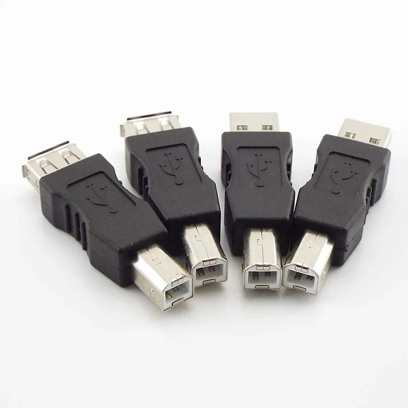 Adapter Electronics USB 2.0 Type A Female to Type B Male Printer Adapter Converter Connector Male to Female Plug D5