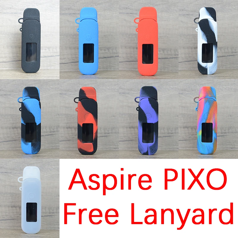 

Silicone Texture Skin Case For ASPIRE PIXO Protective Rubber Soft Cover With Free Lace Lanyard