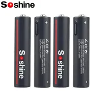 Soshine Original 1.5V AAA 600mWh Rechargeable Battery USB Lithium Batteries for Remote Control Wireless Mouse Toy Flashlight