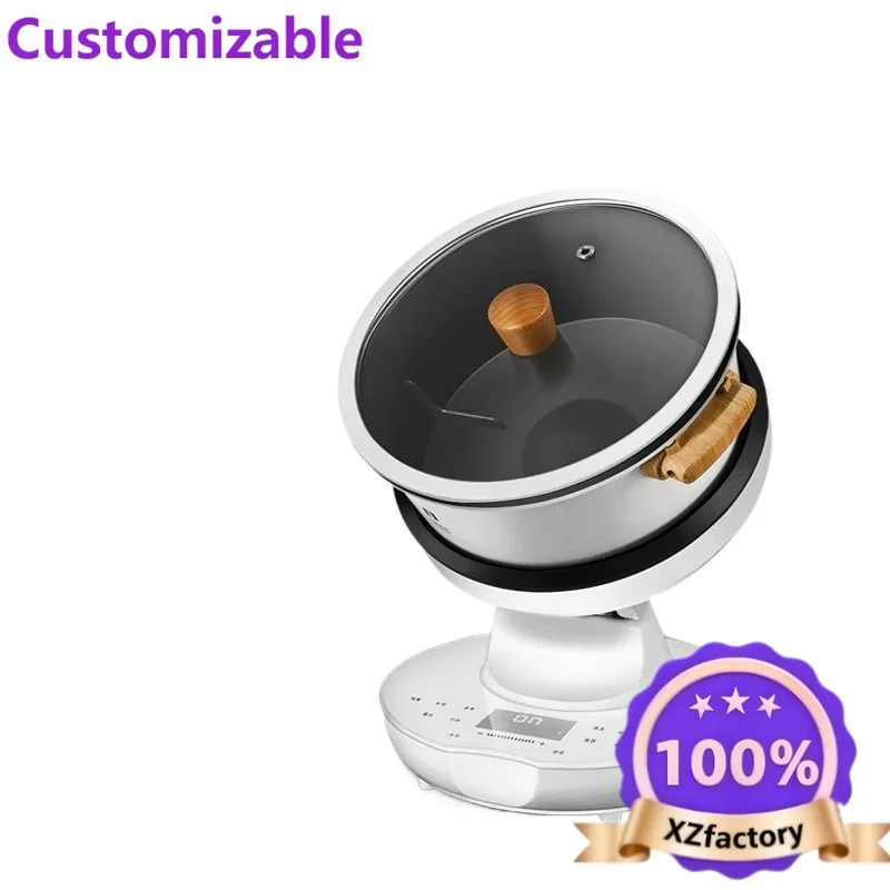 Factory Direct 2026 220V 110V Automatico Rotary Elettrico Stir Friggitrice Multi-funzione Antiaderente Intelligente Agitazione