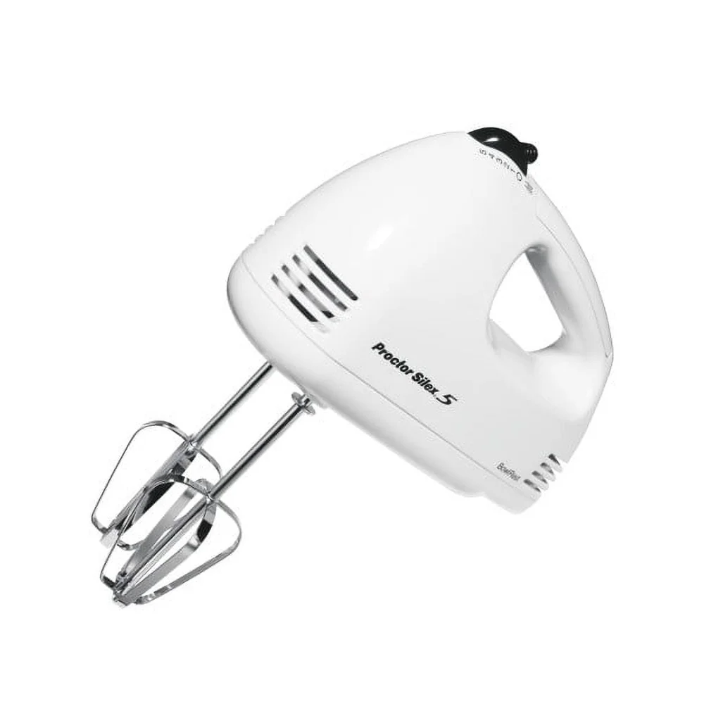 5 Speed Hand Mixer Dishwasher Safe Parts Bowl Rest Beater Eject 125 Watts Variable Speed Compact Mixer Baking Mixing Cooking