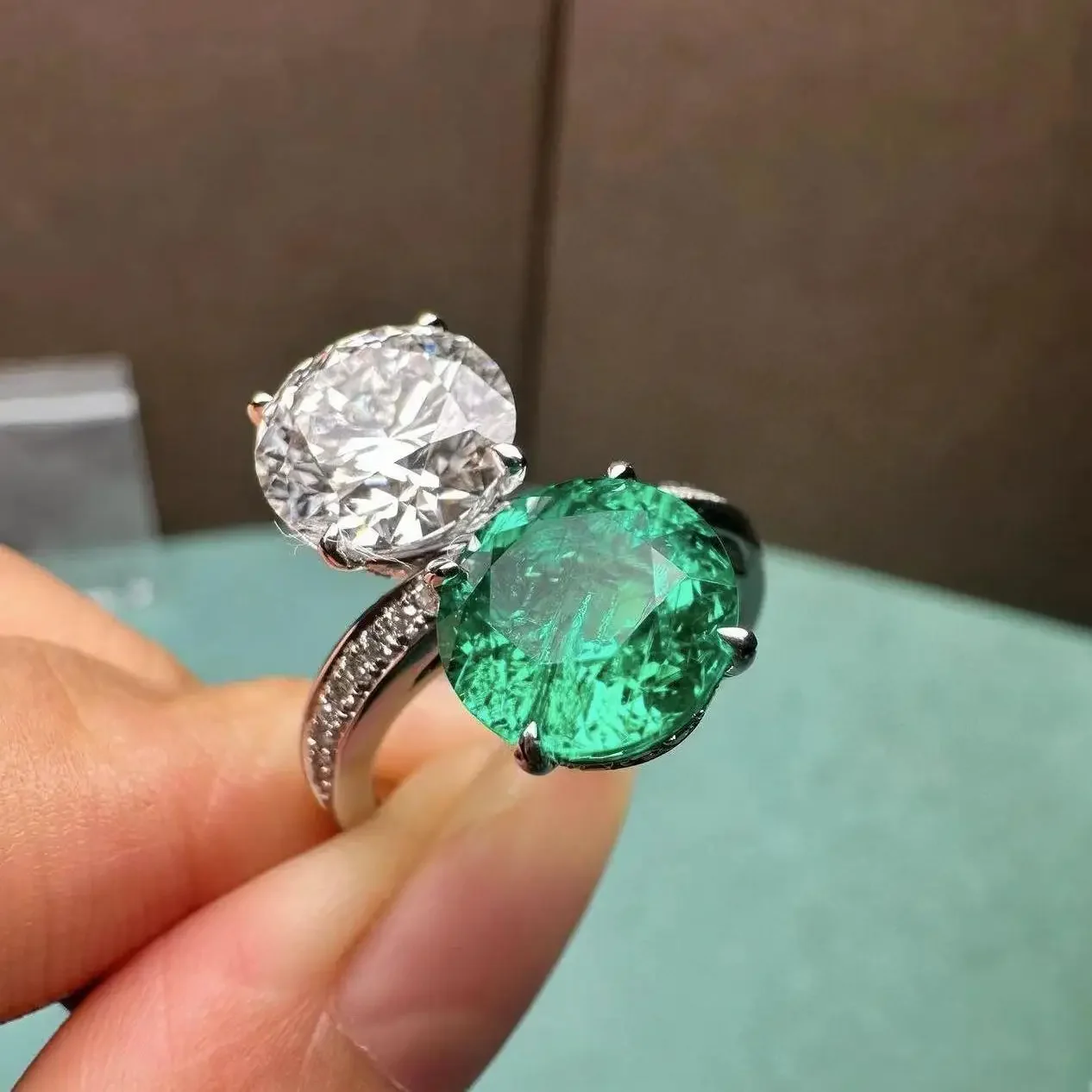 Pirmiana Custom Make 18k Gold about 2.71ct Lab Grown Emerald Rings for Women Exquisite Elegant Fine Jewelry