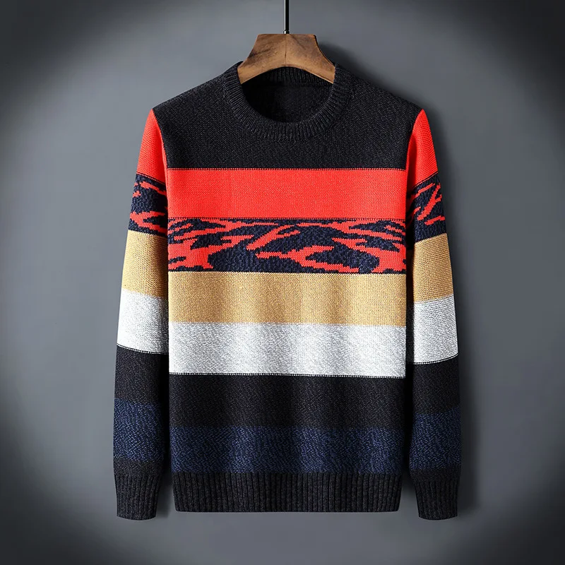 Leisure Autumn and Winter Korean Version Men's Trendy Standing Neck Sweater