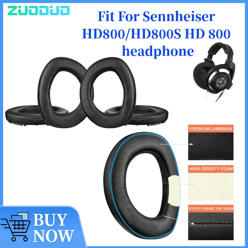 

1 Pair Replacement Foam Ear Pads Pillow Cushion Cover for Sennheiser HD800/HD800S HD 800 Headphone Headset ZUODUO