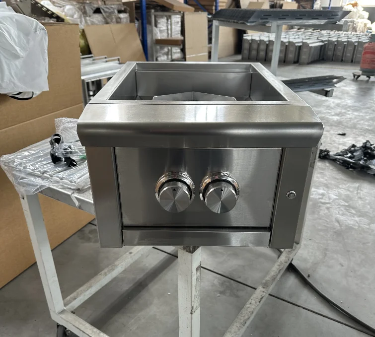 Professional Commercial Outdoor Kitchen Built-In  Dual Burner Camping Grill