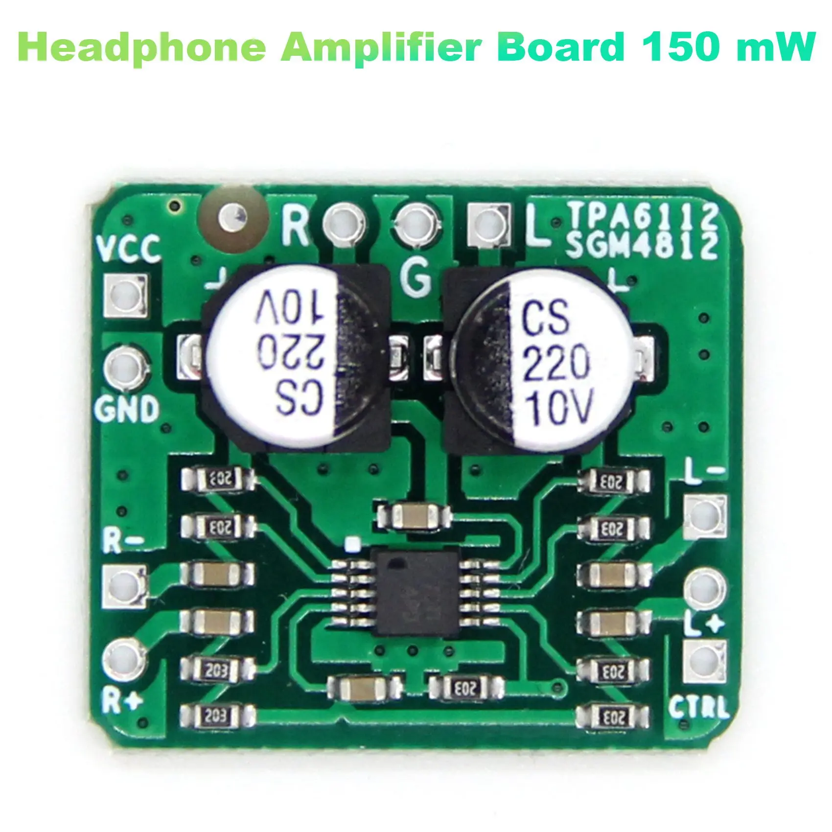 헤드폰 앰프 보드 150 MW 오디오 차동 균형 TPA6112 및 SGM4812 HIFI 앰프 모듈 스피커 모듈