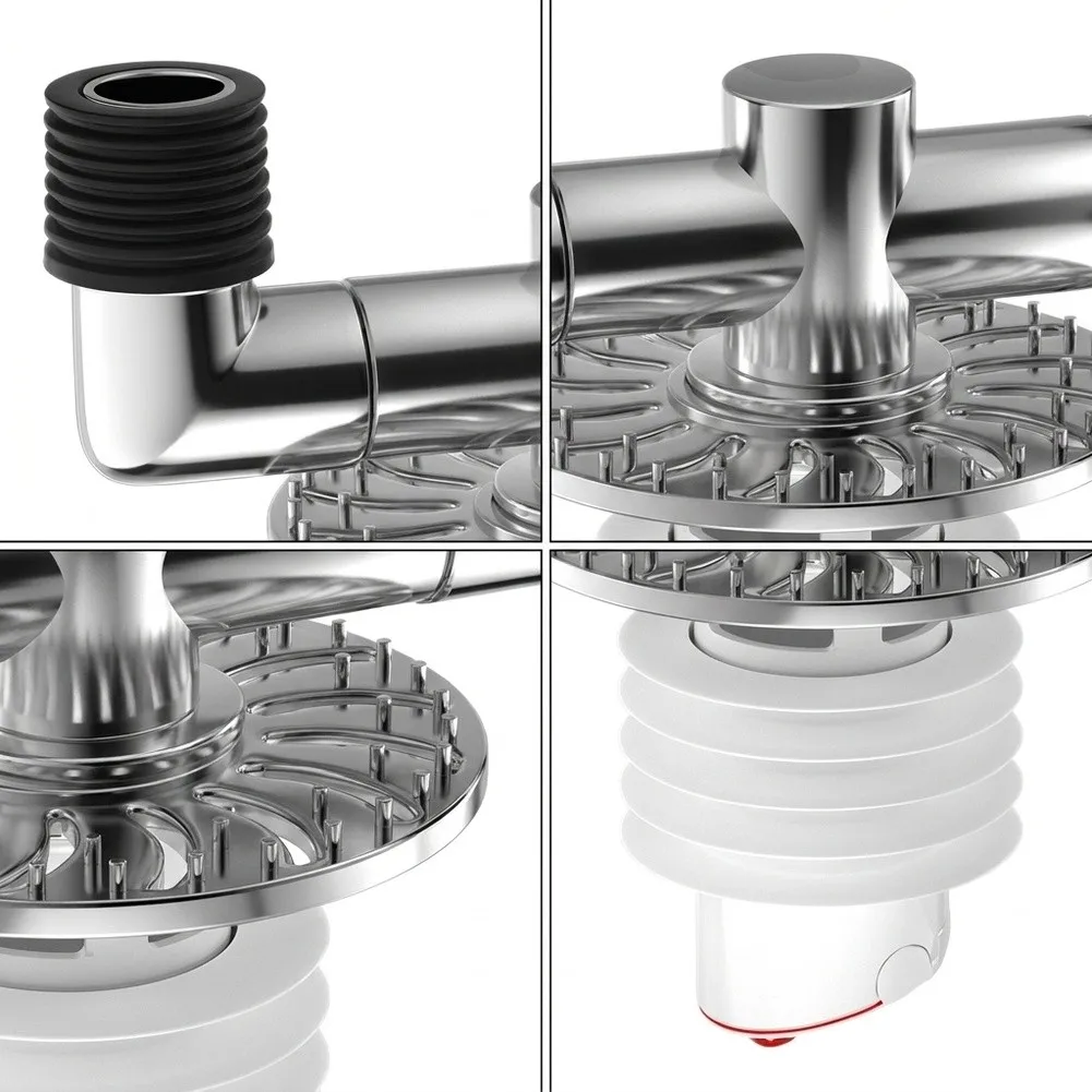 Washing Machine Drain Pipe Adapter 3-Way Splitter with Anti-Backflow Waterproof Design for Flexible Installation
