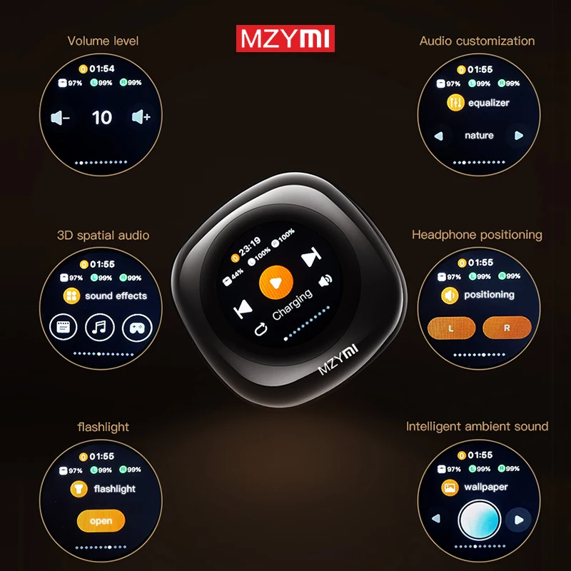 MZYMI New CT11 Bone Conduction Bluetooth Headphones TWS Ear Hook Wireless Earphone Long Lasting Battery Life Headset with Mic
