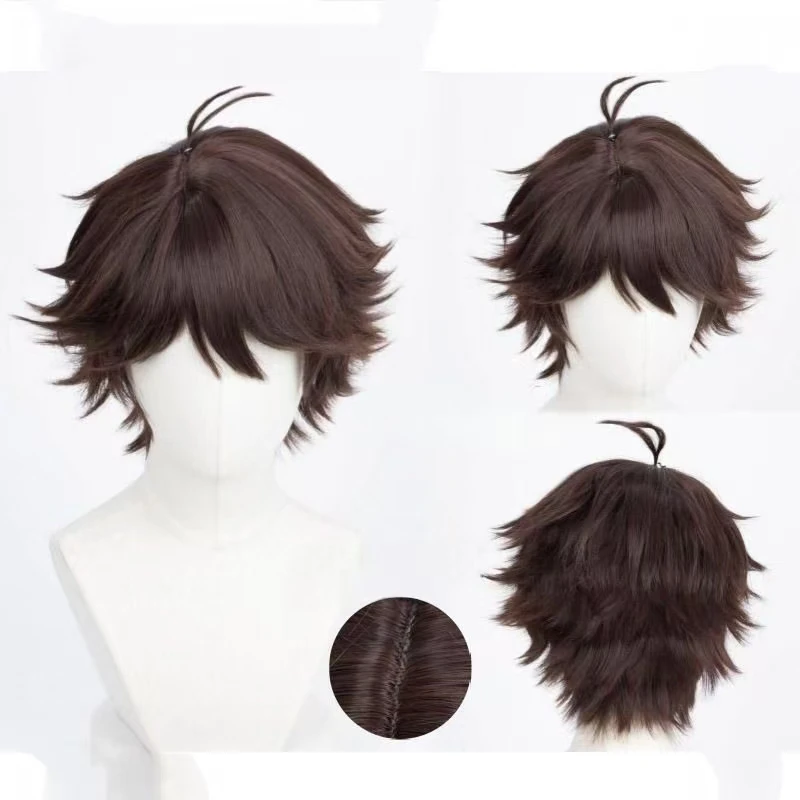 

Парик для косплея в стиле аниме Kozume Kenma Oikawa Tooru, короткий коричневый, термостойкий, из синтетического волоса с сеткой в виде розы, пушистые волосы для вечеринок