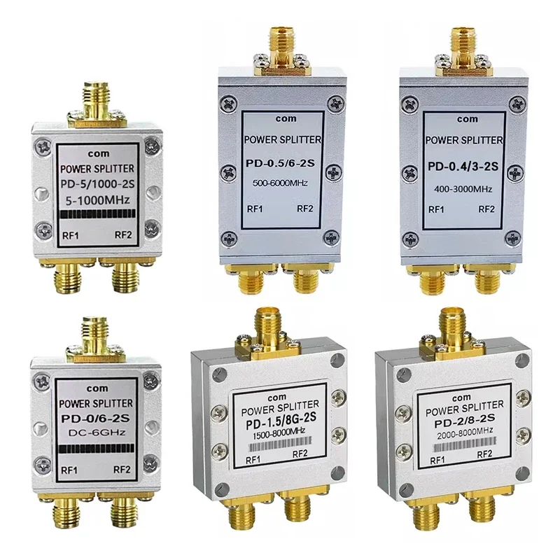 1PCS SMA RF Power Splitter Combiner 2-Way 0.5-6GHz/5-1000MHz Microstrip for WiFi Antenna, 5G Network, RF Testing Equipment