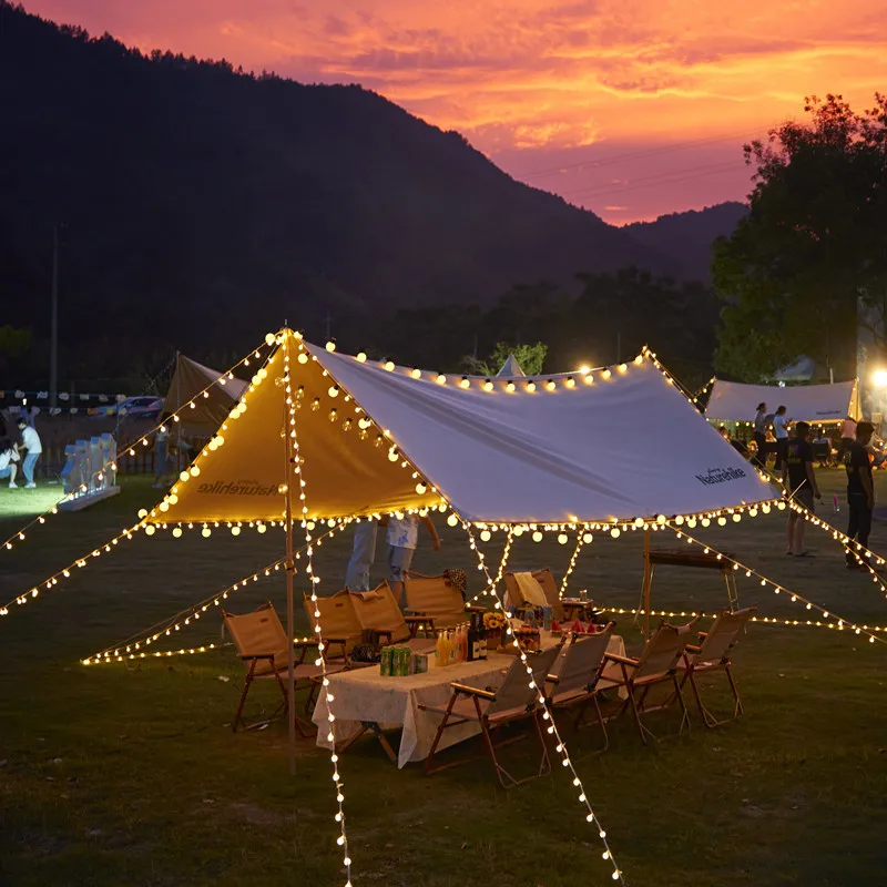 Guirxiété Lumineuse LED Colorée pour Camping en Plein Air, Décoration de Cour, Ligne Lumineuse en Forme Enveloppée