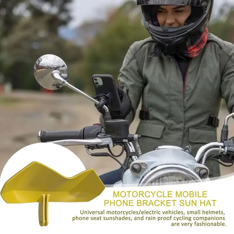 Pelindung matahari ponsel aksesori motor, dapat diatur, aksesori sepeda motor, topi penahan matahari dudukan telepon