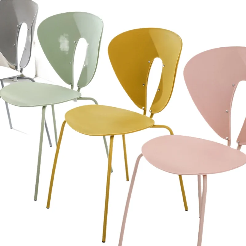 

Plastic Home Dining Chair Light Luxury Premium Design Backrest Leisure Internet celebrity chair
