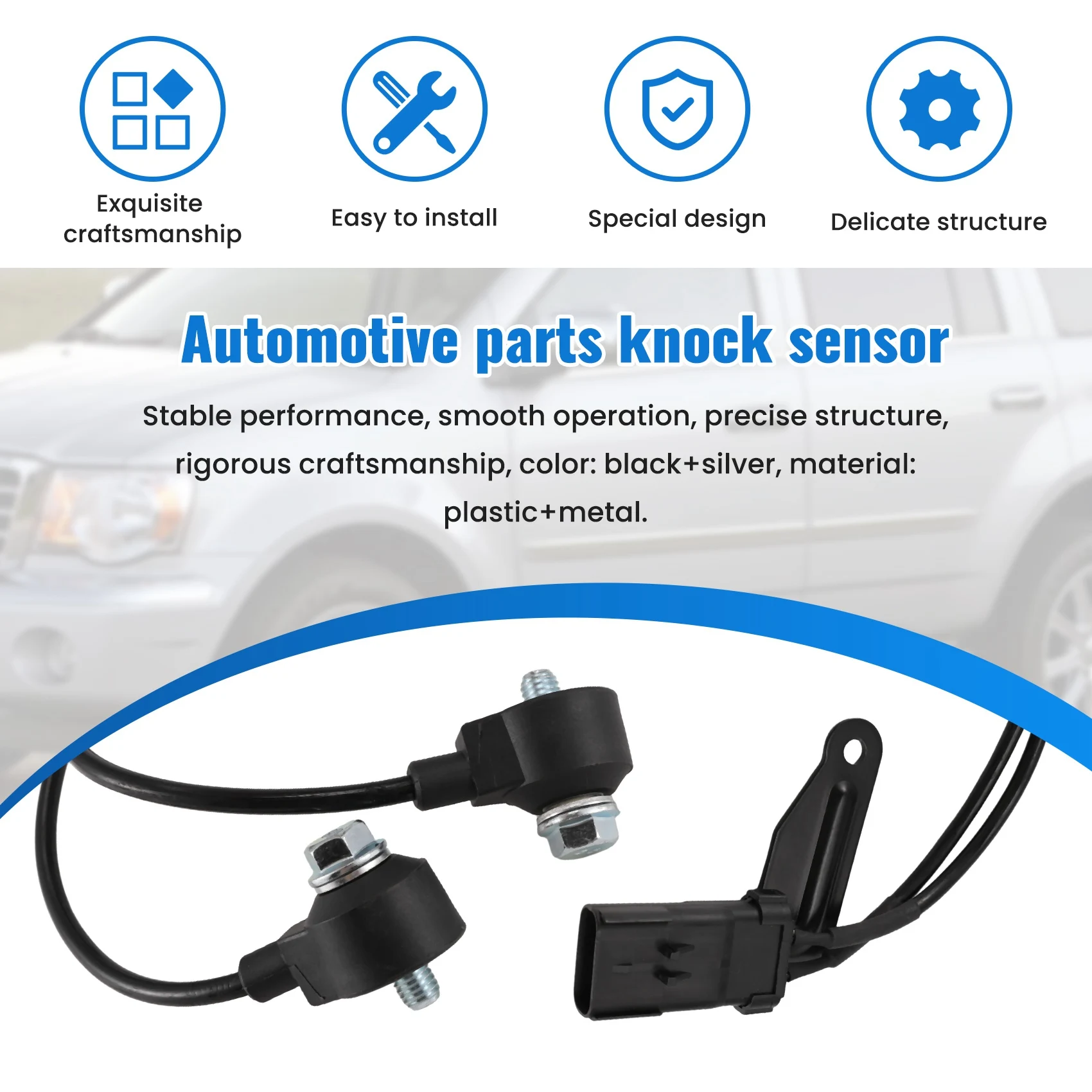 

Knock Sensor For Chrysler Aspen Dodge Dakota Jeep Commander Mitsubishi Raider 56041677AA 56041677AB SU3316