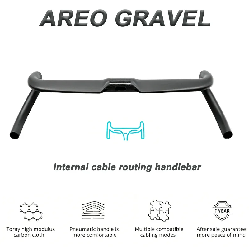 

ULLICYC Carbon Fiber Aero Gravel/Road Handlebars,Internal Cables Racing Bike Drop Bent Bar 360/380/400/420mm,31.8MM